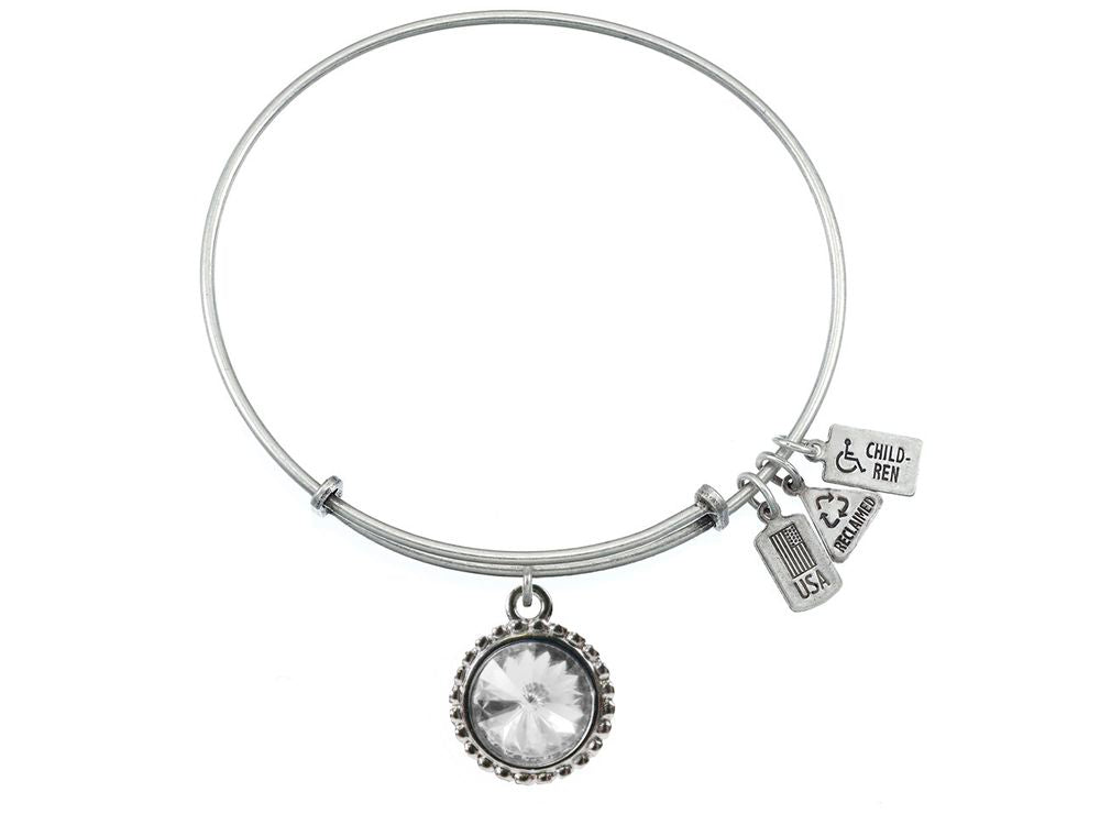 Wind And Fire Expandable Bangle April Birth Month