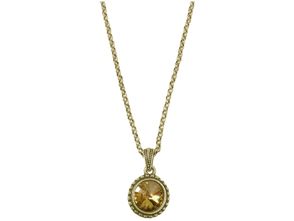 Wind And Fire November Birth Month Necklace
