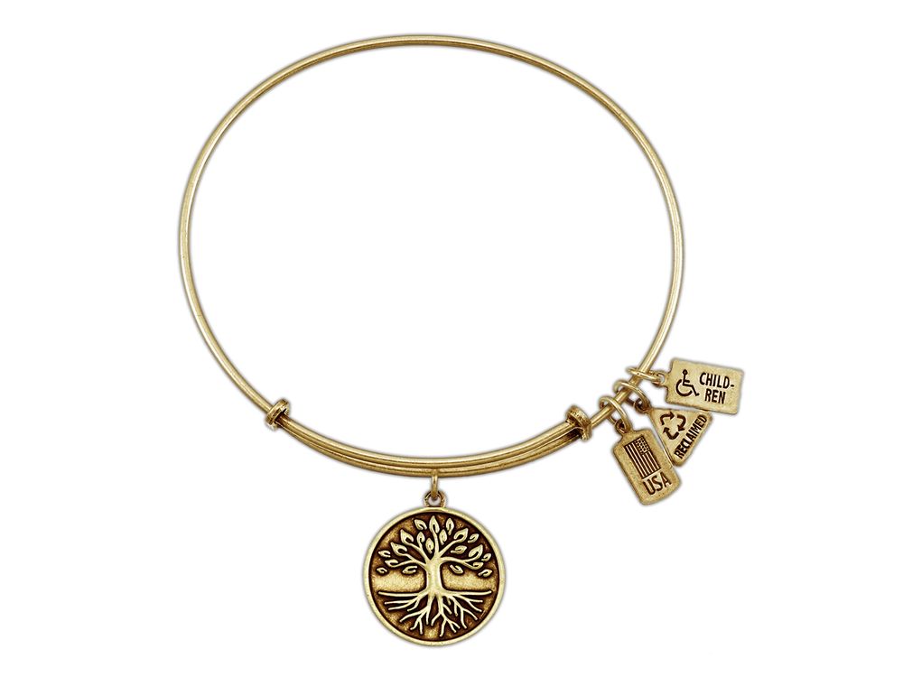 Wind And Fire Expandable Bangle Tree Of Life