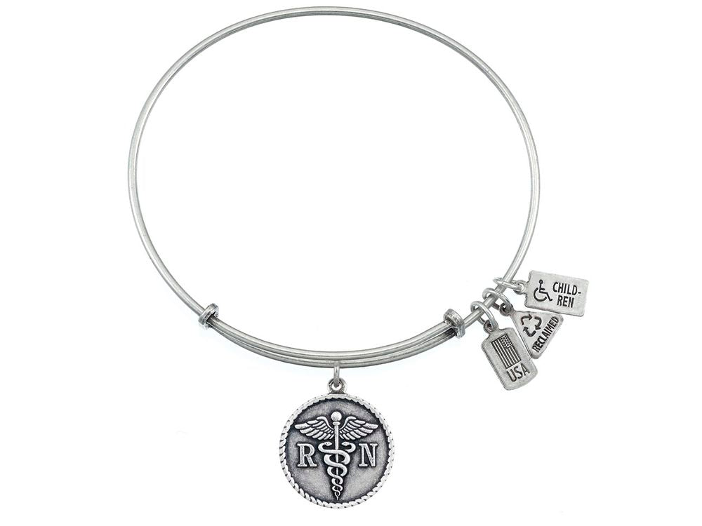 Wind And Fire Expandable Bangle Rn/caduceus