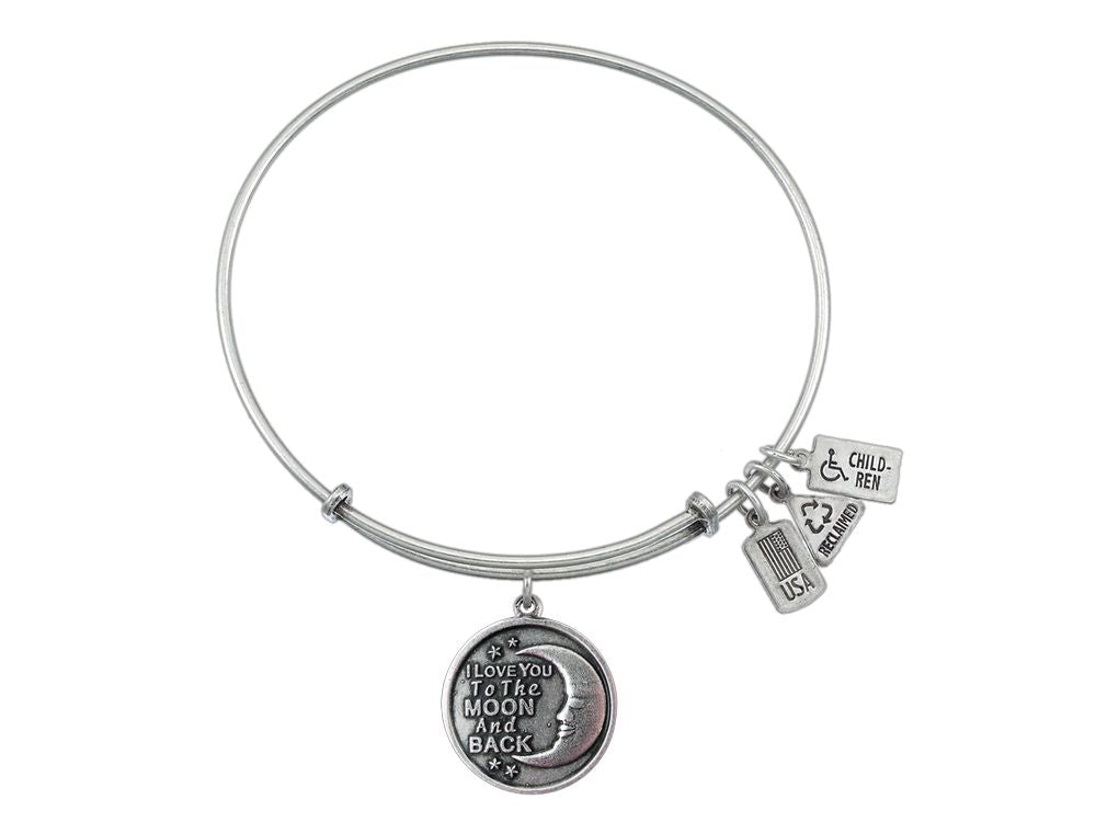 Wind And Fire Expandable Bangle I Love You To The Moon And Back