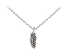 Wind And Fire Feather Dainty Pendant Necklace With 18 Inch Adjustable Chain