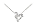 Wind And Fire Music Note Heart Dainty Pendant Necklace With 18 Inch Adjustable Chain