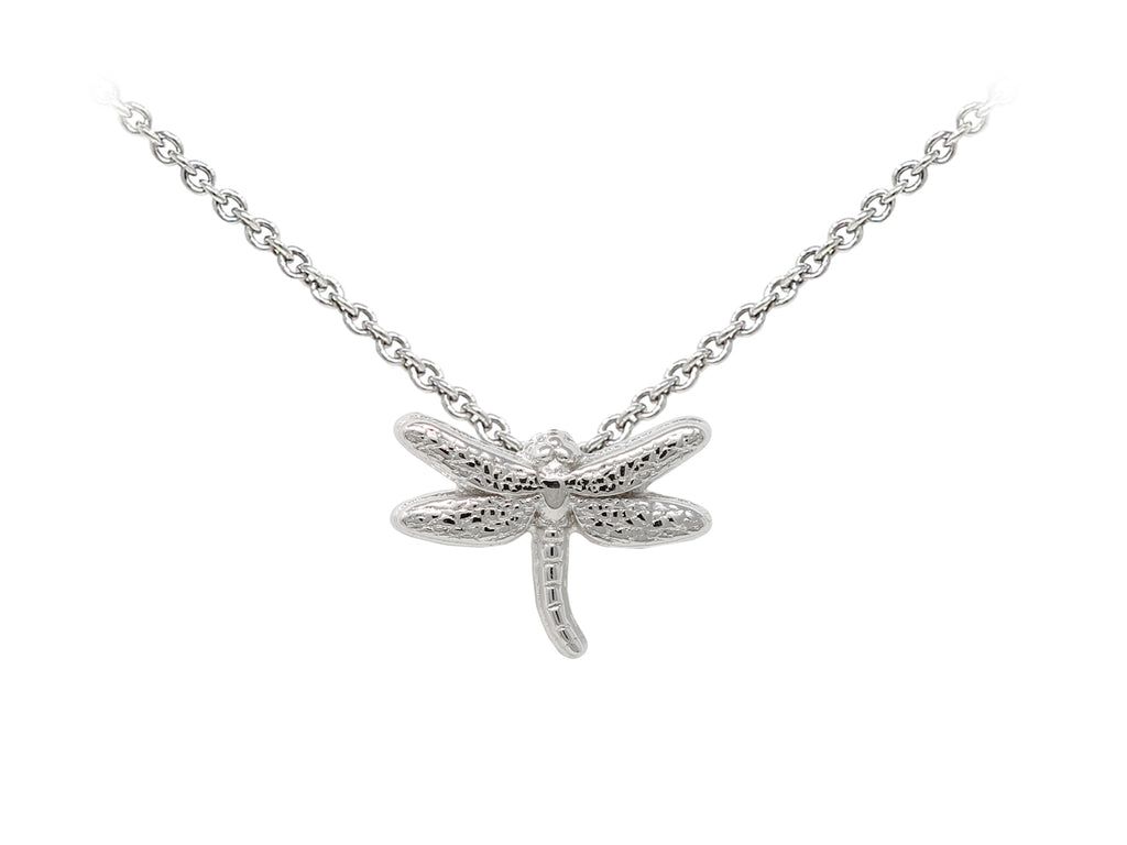 Wind And Fire Dragonfly Dainty Pendant Necklace With 18 Inch Adjustable Chain