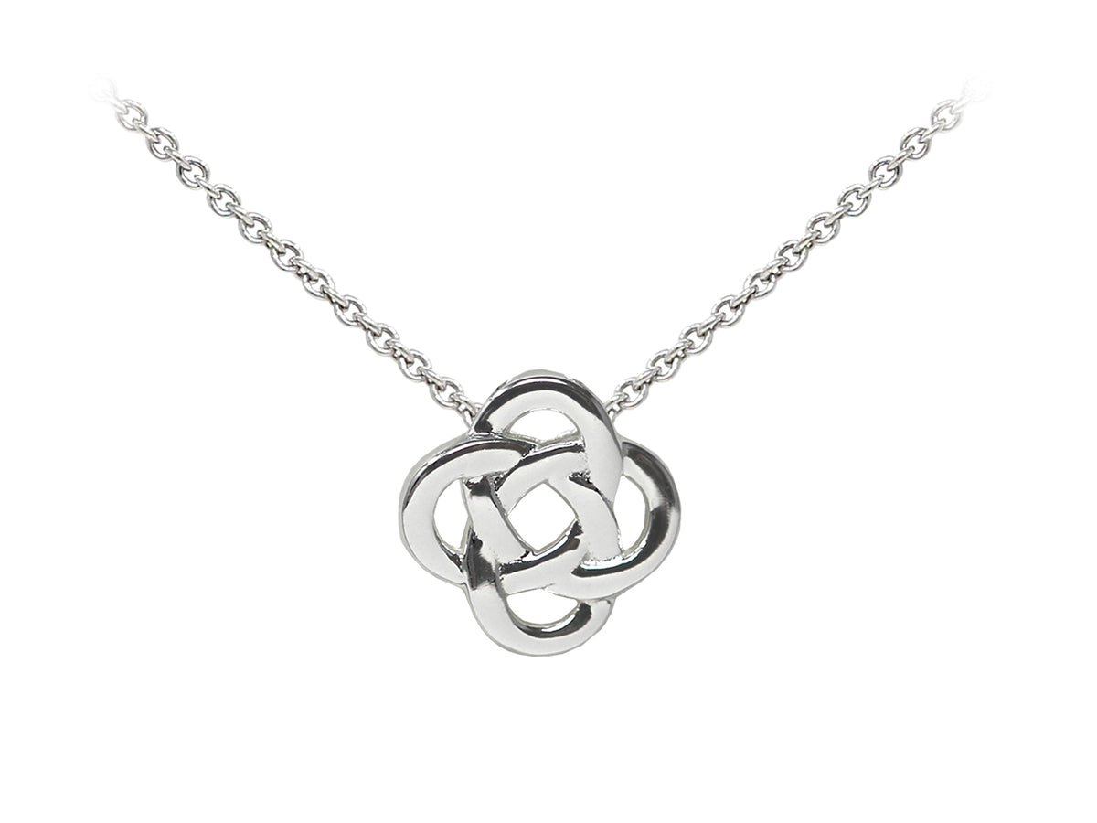 Wind And Fire Celtic Knot Dainty Pendant Necklace With 18 Inch Adjustable Chain
