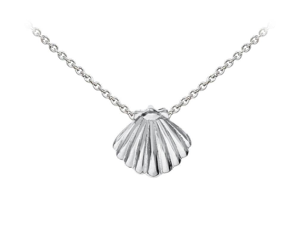 Wind And Fire Seashell Dainty Pendant Necklace With 18 Inch Adjustable Chain