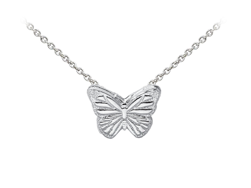 Wind And Fire Butterfly Dainty Pendant Necklace With 18 Inch Adjustable Chain