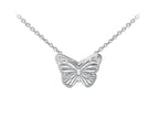 Wind And Fire Butterfly Dainty Pendant Necklace With 18 Inch Adjustable Chain