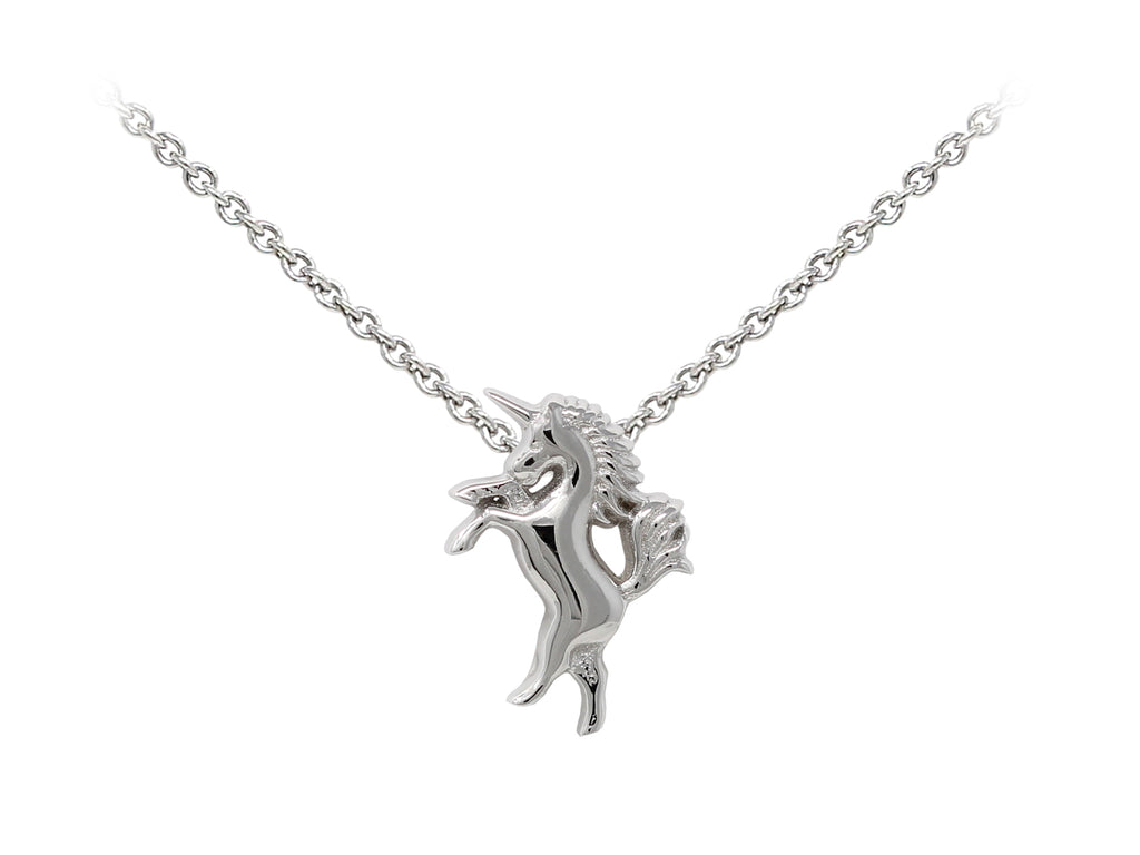 Wind And Fire Unicorn Dainty Pendant Necklace With 18 Inch Adjustable Chain