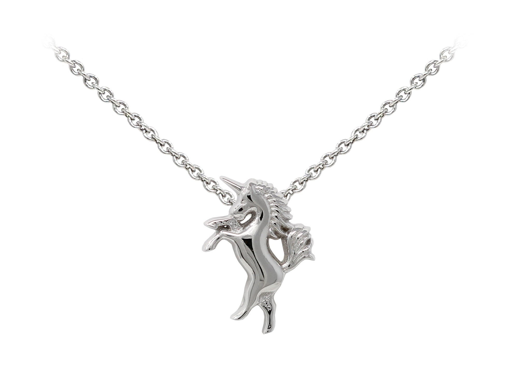 Wind And Fire Unicorn Dainty Pendant Necklace With 18 Inch Adjustable Chain
