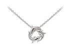 Wind And Fire Dolphins Dainty Pendant Necklace With 18 Inch Adjustable Chain