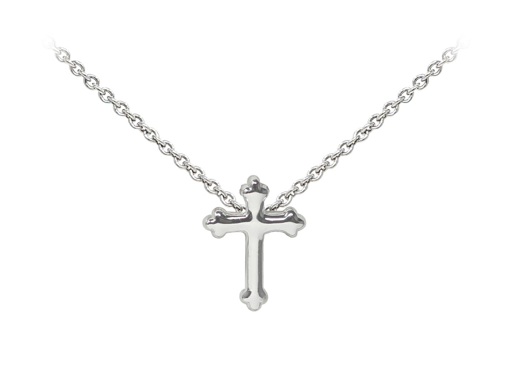 Wind And Fire Fancy Cross Dainty Pendant Necklace With 18 Inch Adjustable Chain
