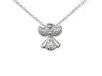 Wind And Fire Filigree Angel Dainty Pendant Necklace With 18 Inch Adjustable Chain