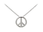 Wind And Fire Peace Sign Dainty Pendant Necklace With 18 Inch Adjustable Chain