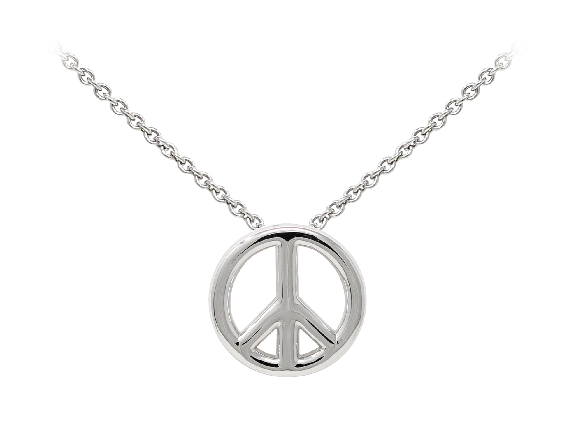 Wind And Fire Peace Sign Dainty Pendant Necklace With 18 Inch Adjustable Chain
