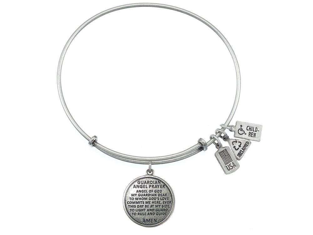 Wind And Fire Expandable Bangle Guardian Angel Prayer