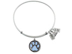 Wind And Fire Expandable Bangle Light Blue Paw Print