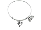 Wind And Fire Expandable Bangle Music Heart