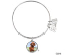 Wind And Fire Pet Collection Expandable Bangle With Dachshund Photo Charm