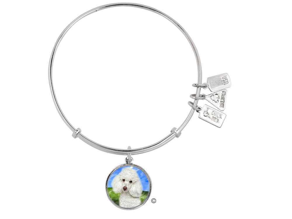 Wind And Fire Pet Collection Expandable Bangle With Poodle Photo Charm