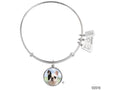 Wind And Fire Pet Collection Expandable Bangle With French Bulldog Photo Charm