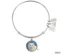 Wind And Fire Pet Collection Expandable Bangle With Persian Cat Photo Charm