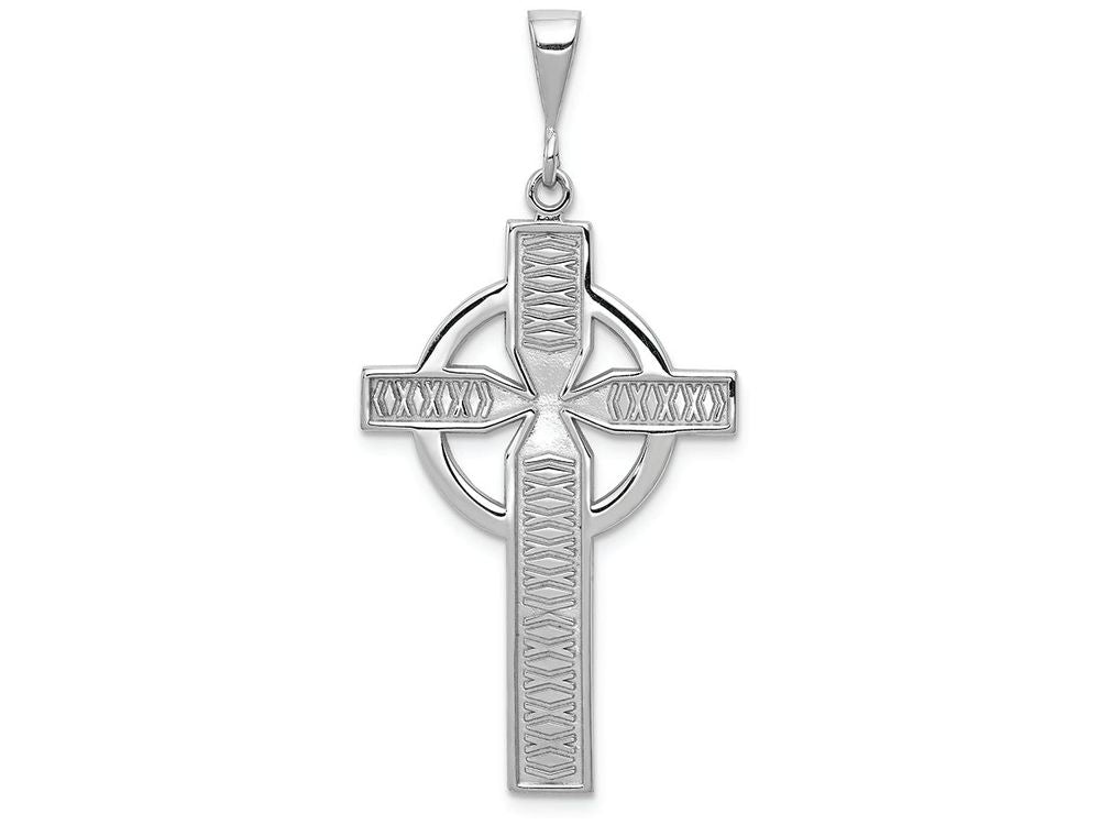 FJC Finejewelers 14k White Gold Celtic Cross Charm