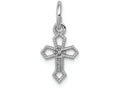 FJC Finejewelers 14k White Gold Passion Cross Charm
