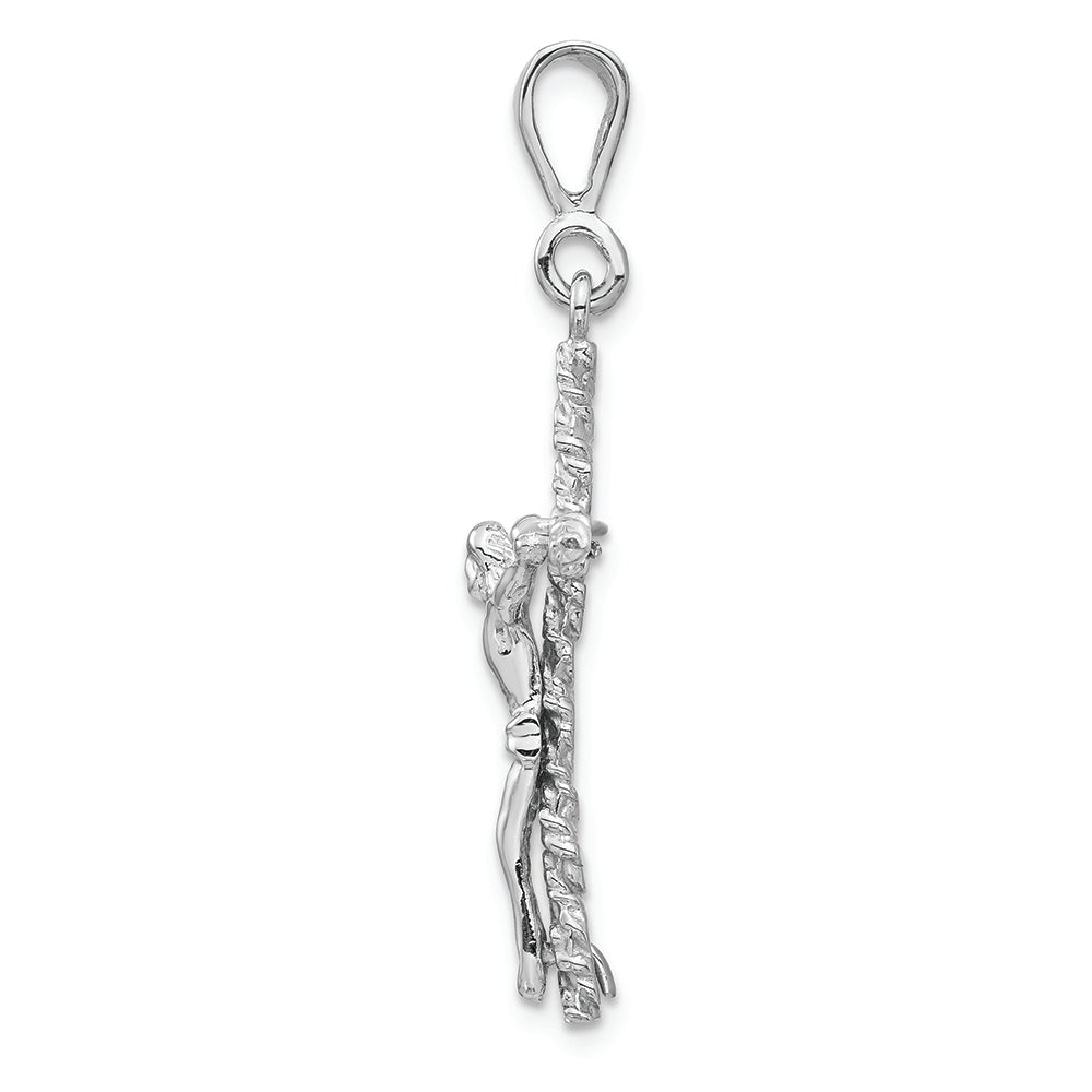 FJC Finejewelers 14k White Gold Crucifix Charm