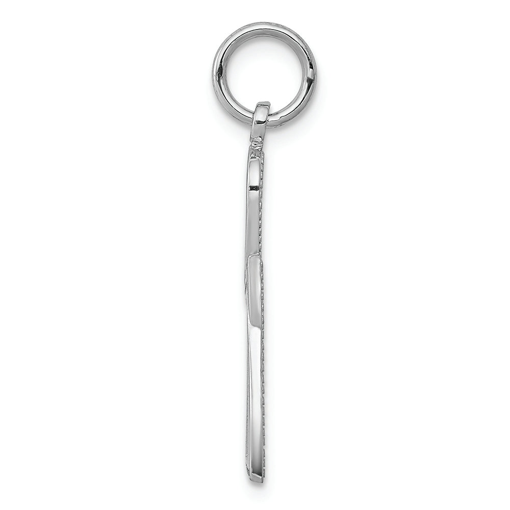 FJC Finejewelers 14k White Gold Ankh Cross Charm