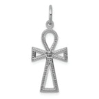 FJC Finejewelers 14k White Gold Ankh Cross Charm