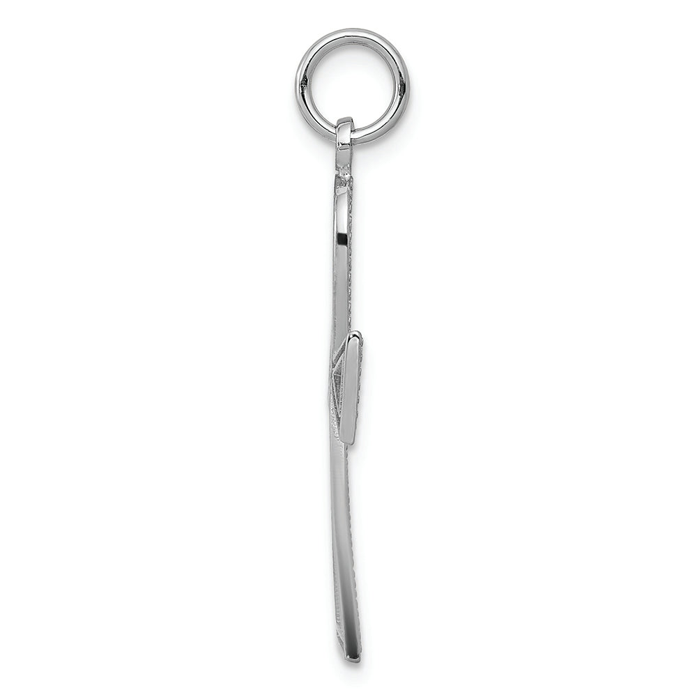 FJC Finejewelers 14k White Gold Ankh Cross Charm