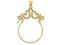 FJC Finejewelers 14k Yellow Gold Scroll Framed Charm Holderengraved