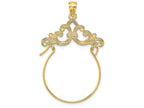 FJC Finejewelers 14k Yellow Gold Scroll Framed Charm Holderengraved