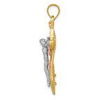 FJC Finejewelers 14 Kt Tri Color Gold Mariners Cross Charm