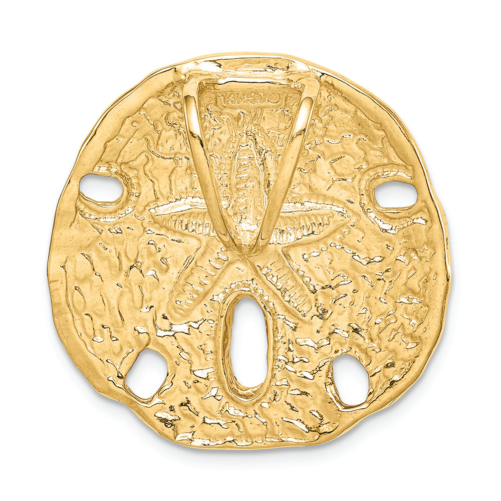 FJC Finejewelers 14k Yellow Gold Polished Fits Up To 8mm On Both Small Sand Dollar Slide Charm