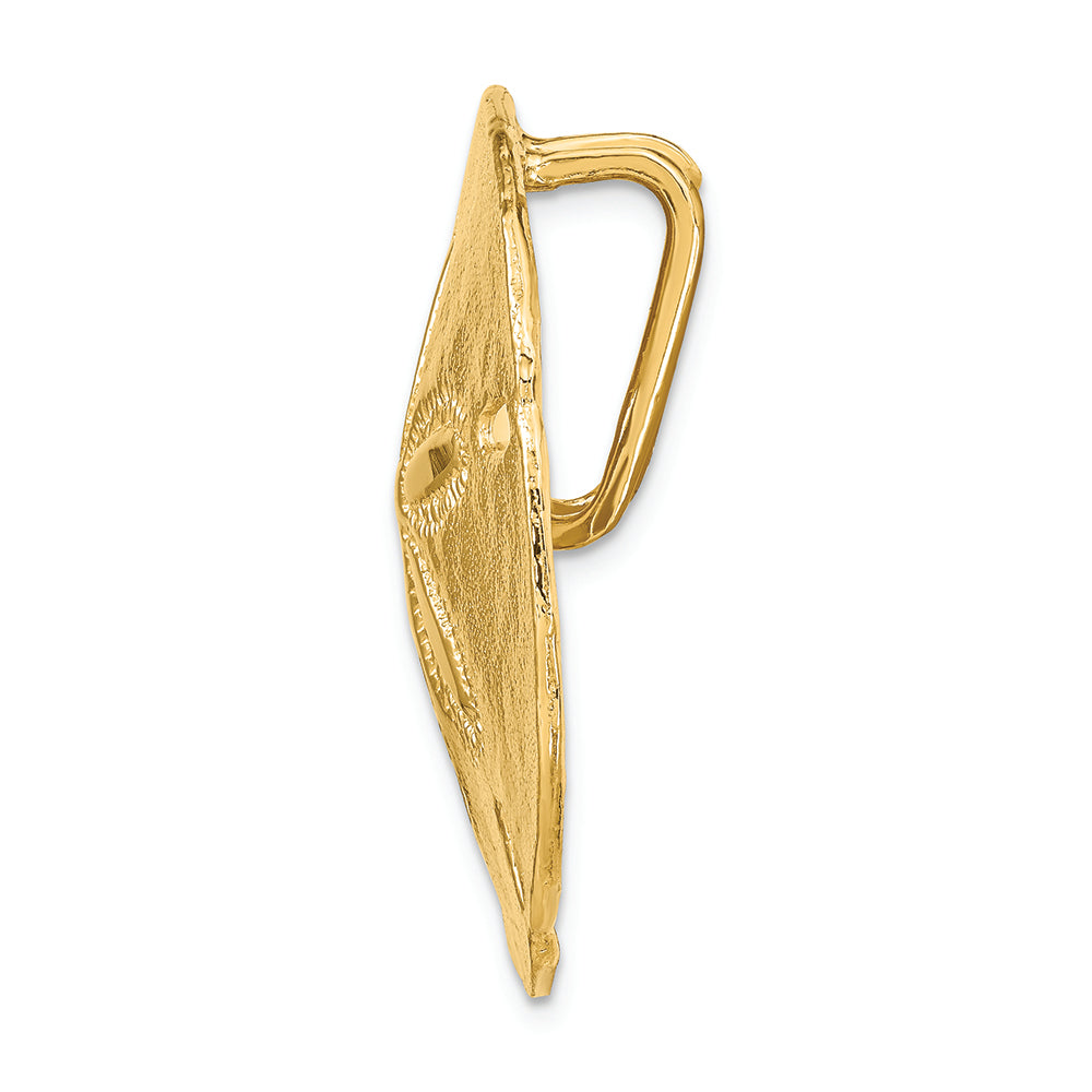 FJC Finejewelers 14k Yellow Gold Polished Fits Up To 10mm 8mm Medium Sand Dollar Slide Charm