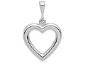 FJC Finejewelers 14k White Gold Solid Polished Heart Charm
