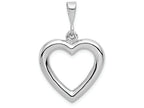 FJC Finejewelers 14k White Gold Solid Polished Heart Charm