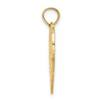 FJC Finejewelers 14k Yellow Gold Solid Talking Happy Birthday Heart Charm