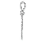 FJC Finejewelers 14k White Gold Polished Faceted Reversible 50th Anniversary Charm