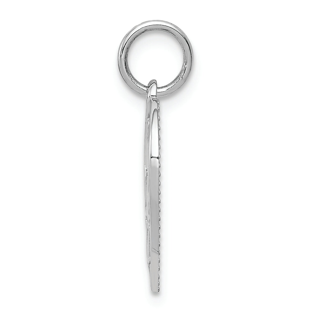 FJC Finejewelers 14k White Gold Polished Daddys Little Girl In Heart Charm