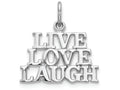 FJC Finejewelers 14k White Gold Polished Live Love Laugh Charm