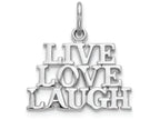 FJC Finejewelers 14k White Gold Polished Live Love Laugh Charm