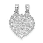 FJC Finejewelers 14k White Gold White Best Friends Heartbreakable Charm