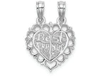 FJC Finejewelers 14k White Gold White Best Friends Heartbreakable Charm