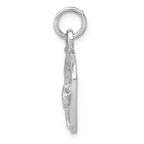 FJC Finejewelers 14k White Gold Bright Cut Horse Head In Horseshoe Charm