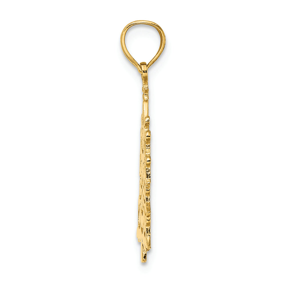 FJC Finejewelers 14k Yellow Gold Polished Christmas Tree Charm