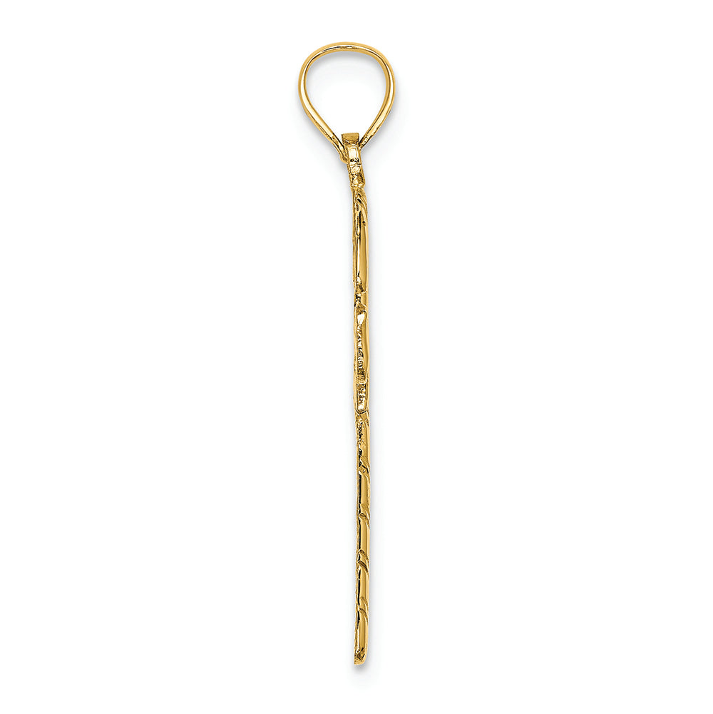 FJC Finejewelers 14k Yellow Gold Solid Polished Candy Cane Charm