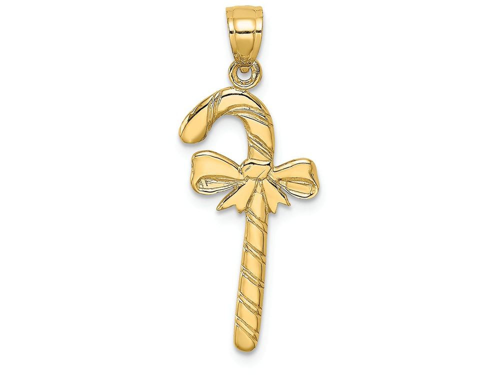 FJC Finejewelers 14k Yellow Gold Solid Polished Candy Cane Charm